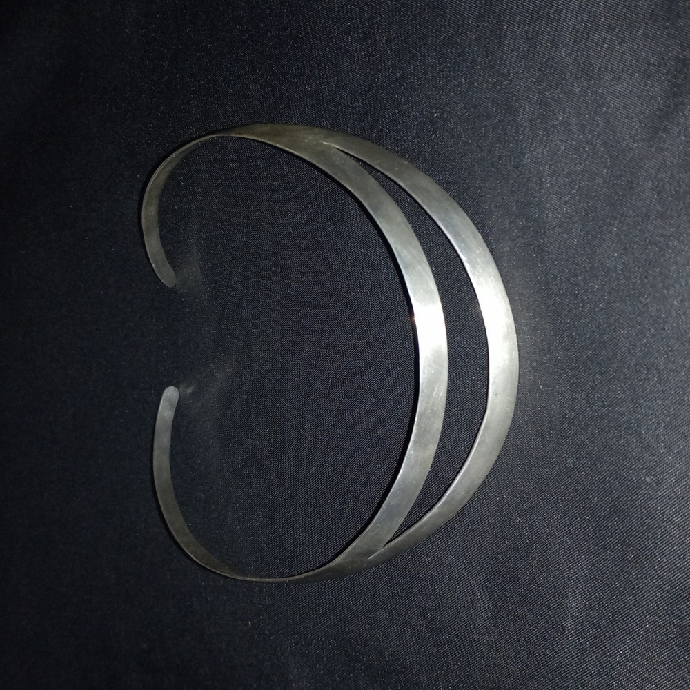 Hand Crafted Sterling Silver Layered Choker Necklace